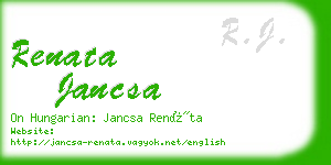 renata jancsa business card